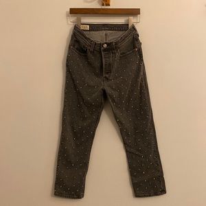 Levi’s bejeweled 501’s, w27 L26